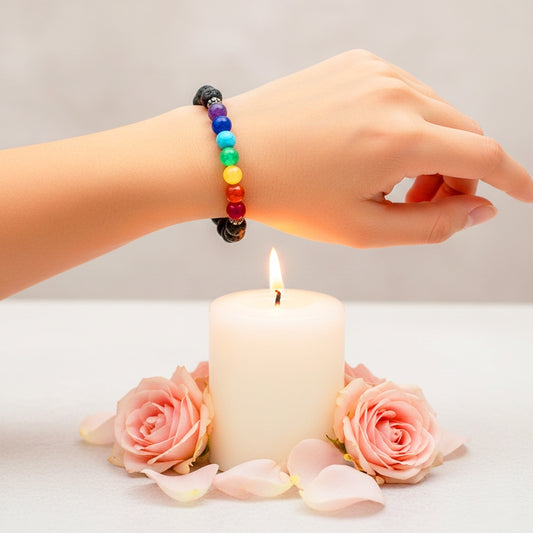 Lava 7 Chakra Bracelet