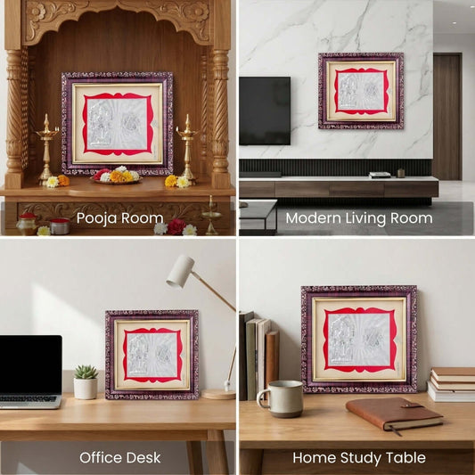 999 Silver Kuber Yantra Frame