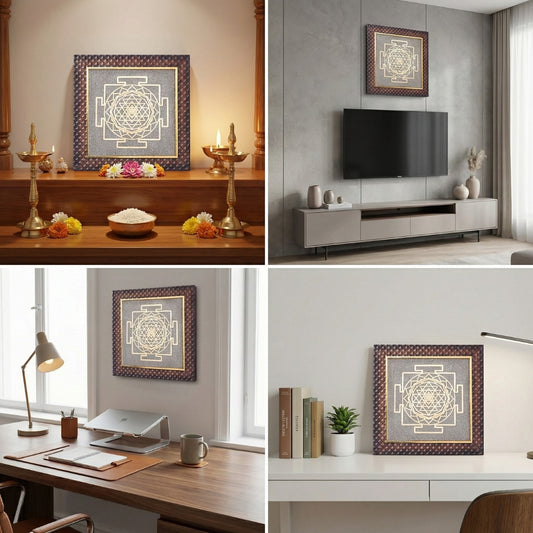 Pyrite Shri Yantra Frame