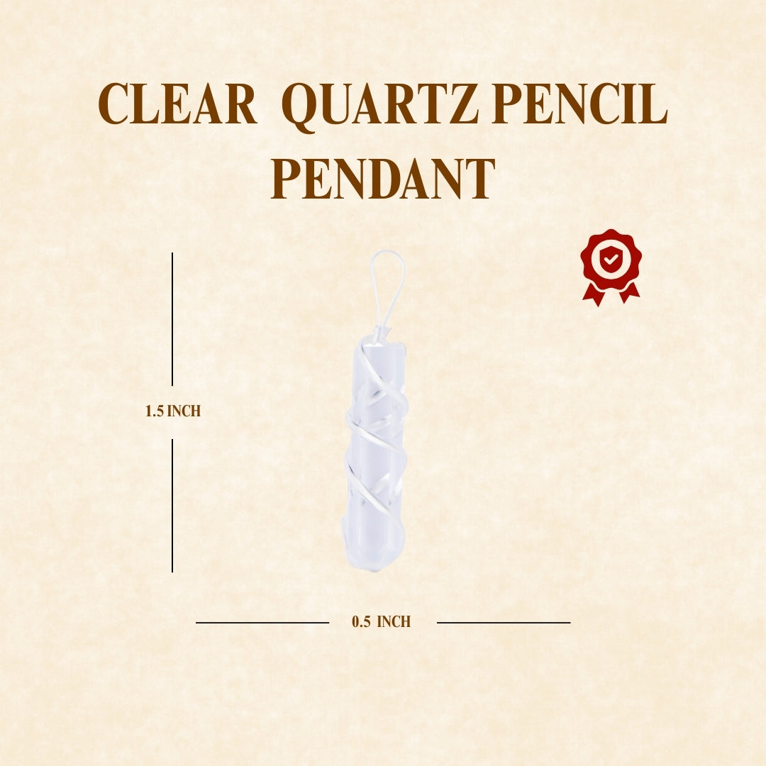 Clear Quartz Pencil Pendant
