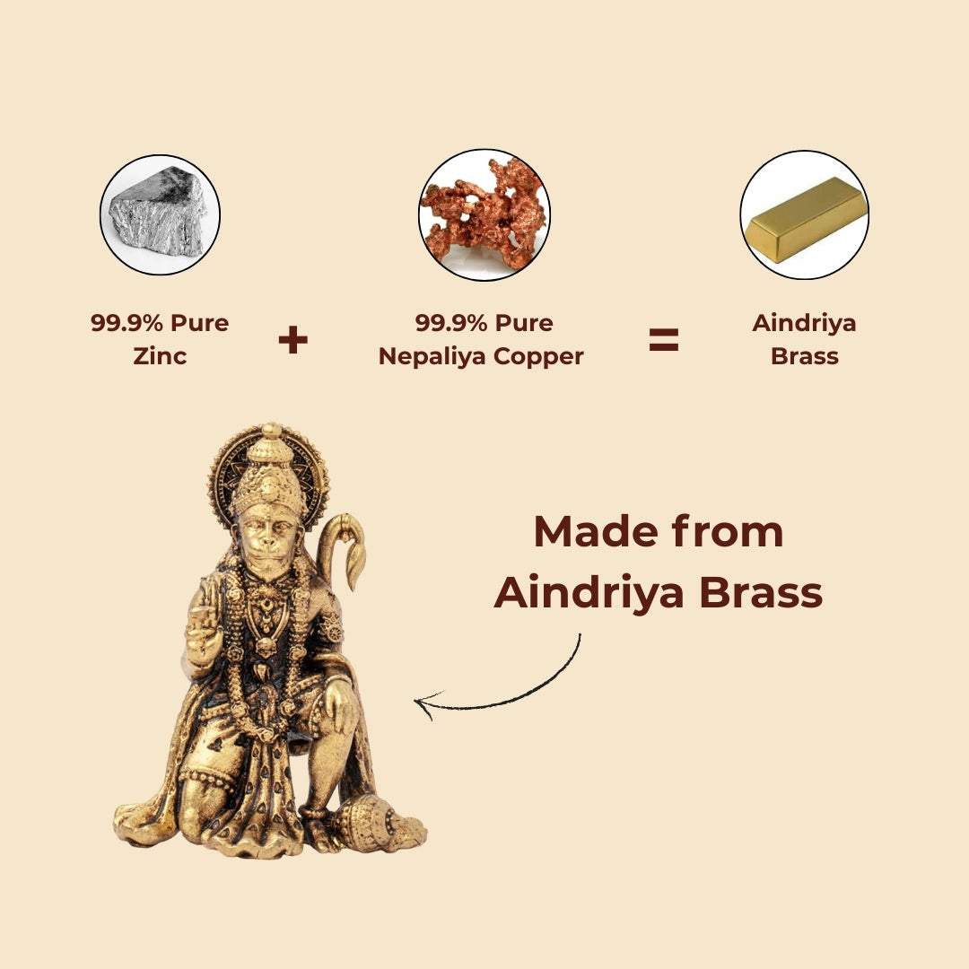 Brass Bal Mudra Hanuman Ji