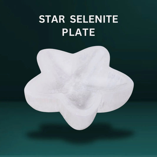 Star Selenite Plate