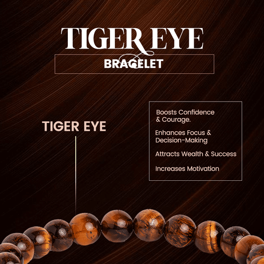 magnetic tiger eye bracelet showcasing natural gemstones for confidence and focus.