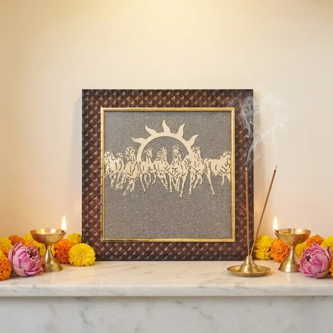 The Power of the 7 Horse Pyrite Frame: Meaning, Benefits & Vastu Placement