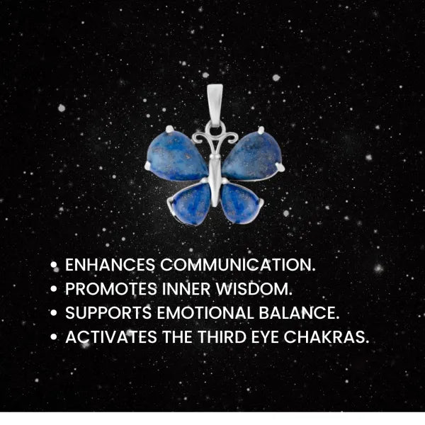 Lapis Lazuli Butterfly Pendant