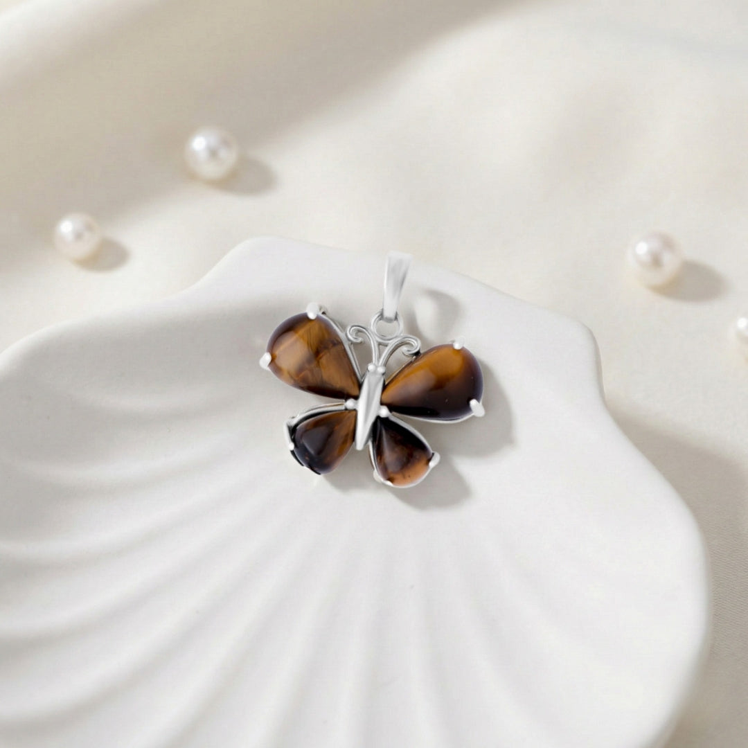 TIGER EYE BUTTERFLY PENDANT