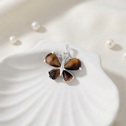 TIGER EYE BUTTERFLY PENDANT