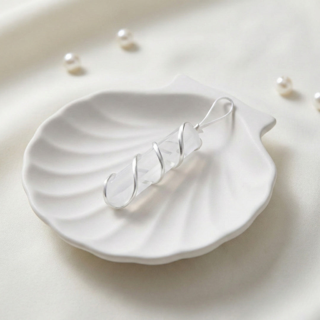 Clear Quartz Pencil  Pendant