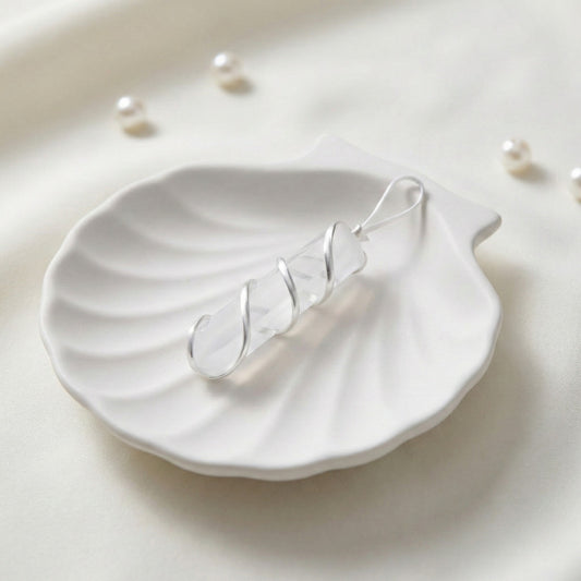 Clear Quartz Pencil  Pendant