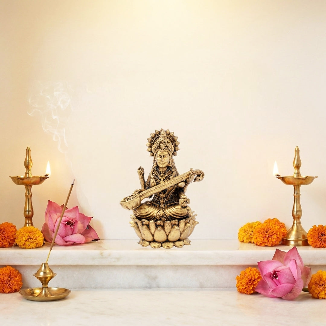 Brass  Saraswati Ji Idol