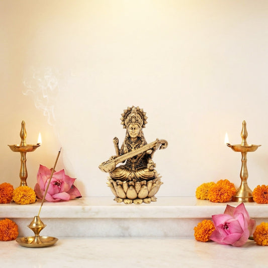 Brass  Saraswati Ji Idol