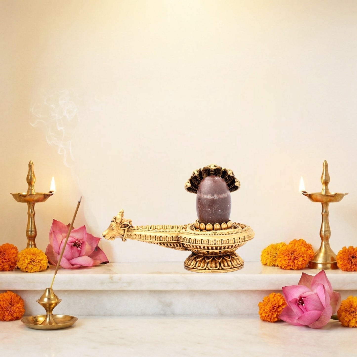 Brass Jalheri and Narmadeshwar Shivling