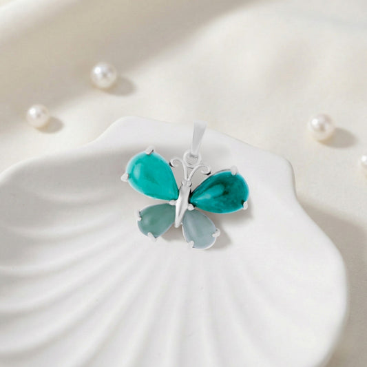 Green Aventurine Butterfly Pendant