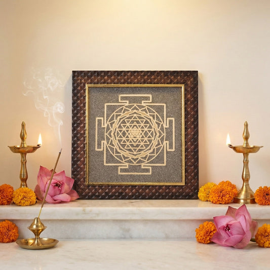 Pyrite Shri Yantra Frame