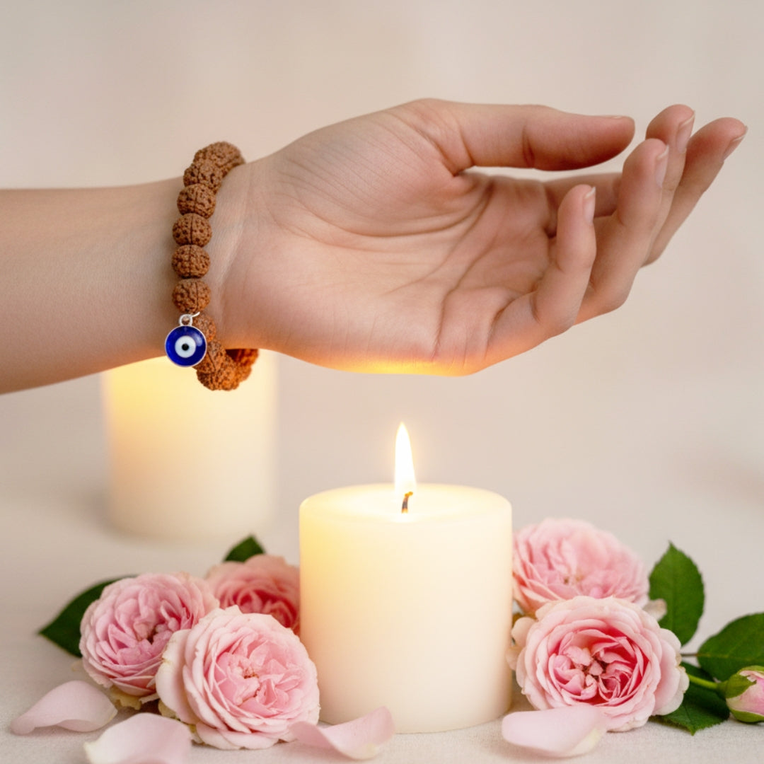 Rudraksh With Evil Eye