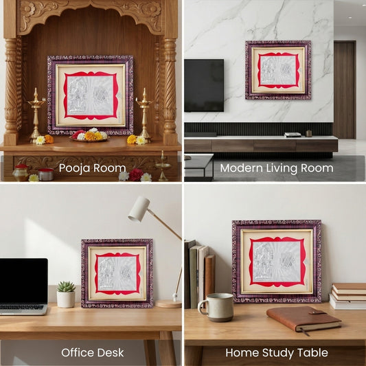 999 Silver Kuber Yantra Frame