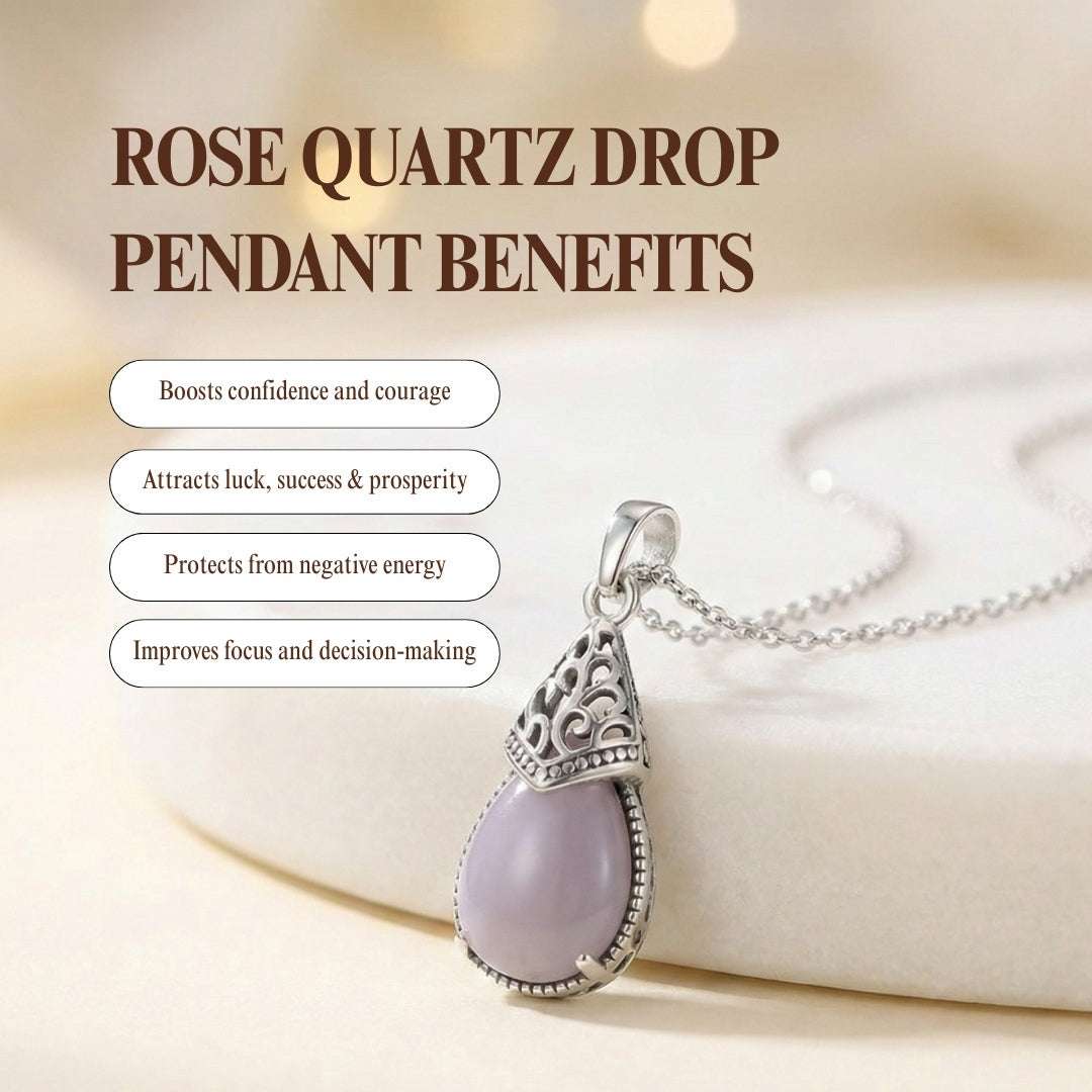 Rose Quartz Drop Pendant