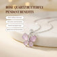 ROSE QUARTZ BUTTERFLY PENDANT