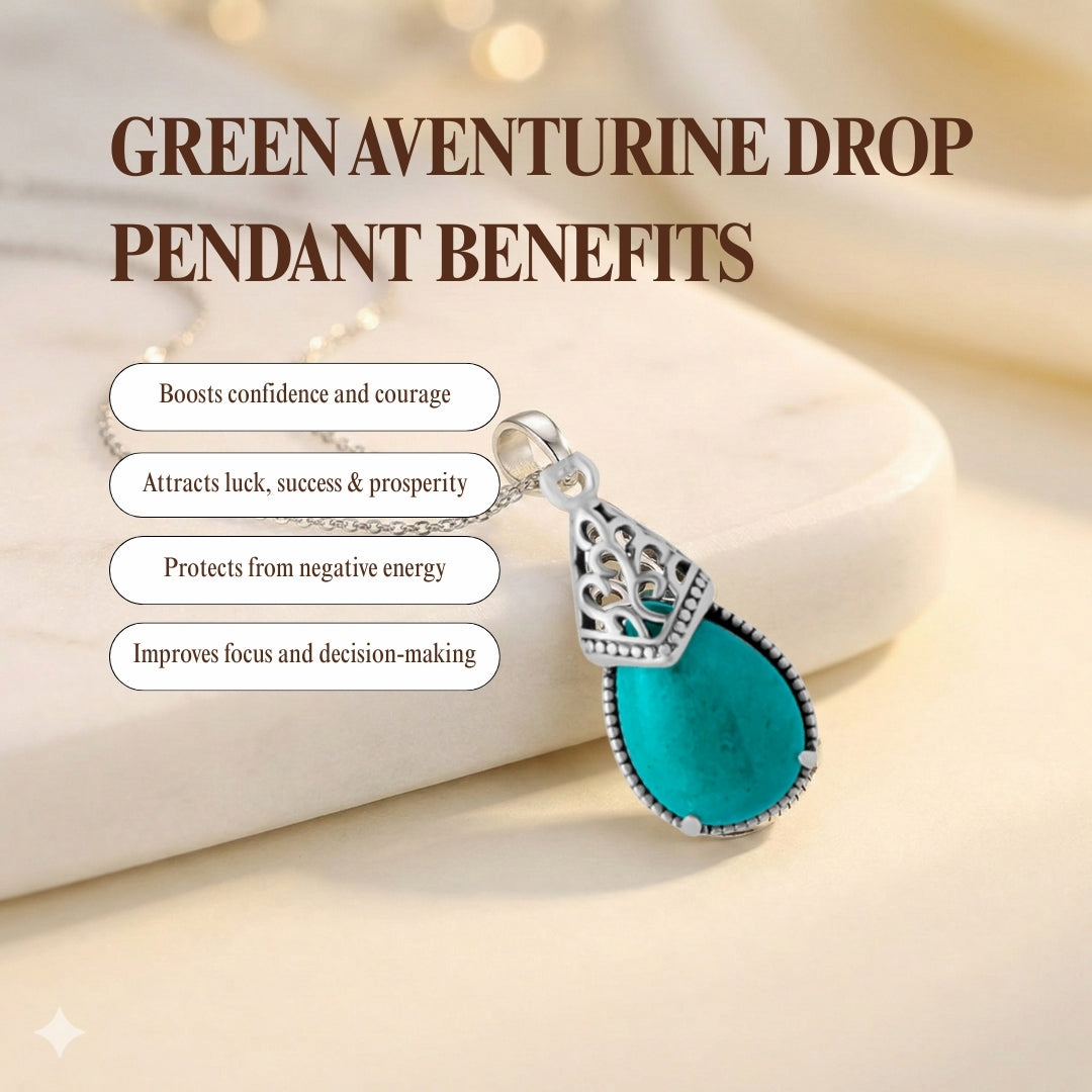 Green Aventurine Drop Pendant