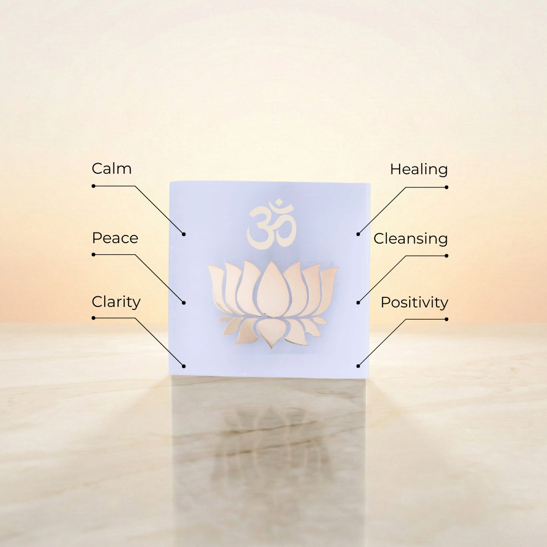 Lotus Selenite Plate