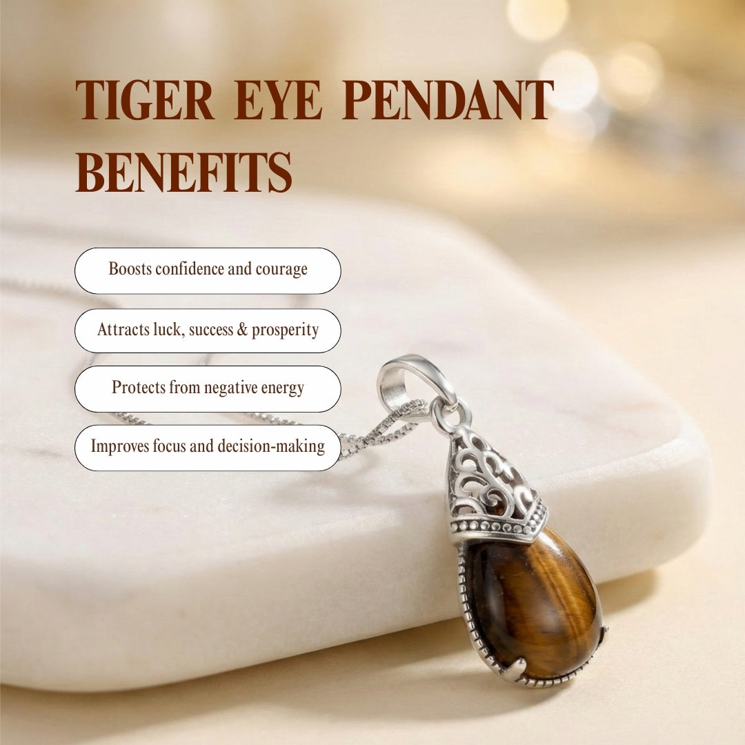 Tiger Eye Drop Pendant