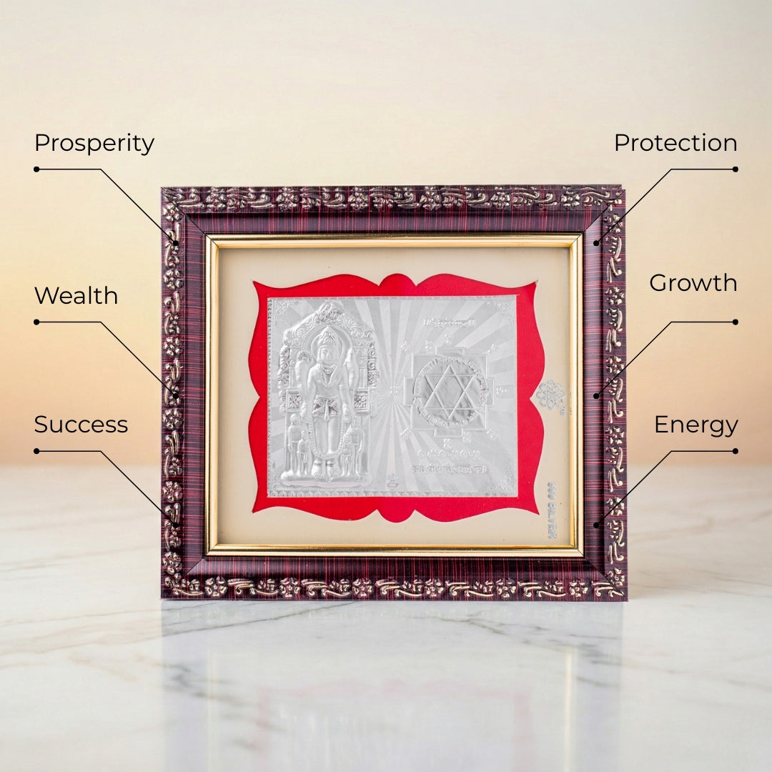999 Silver Kuber Yantra Frame