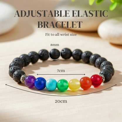 Lava 7 Chakra Bracelet