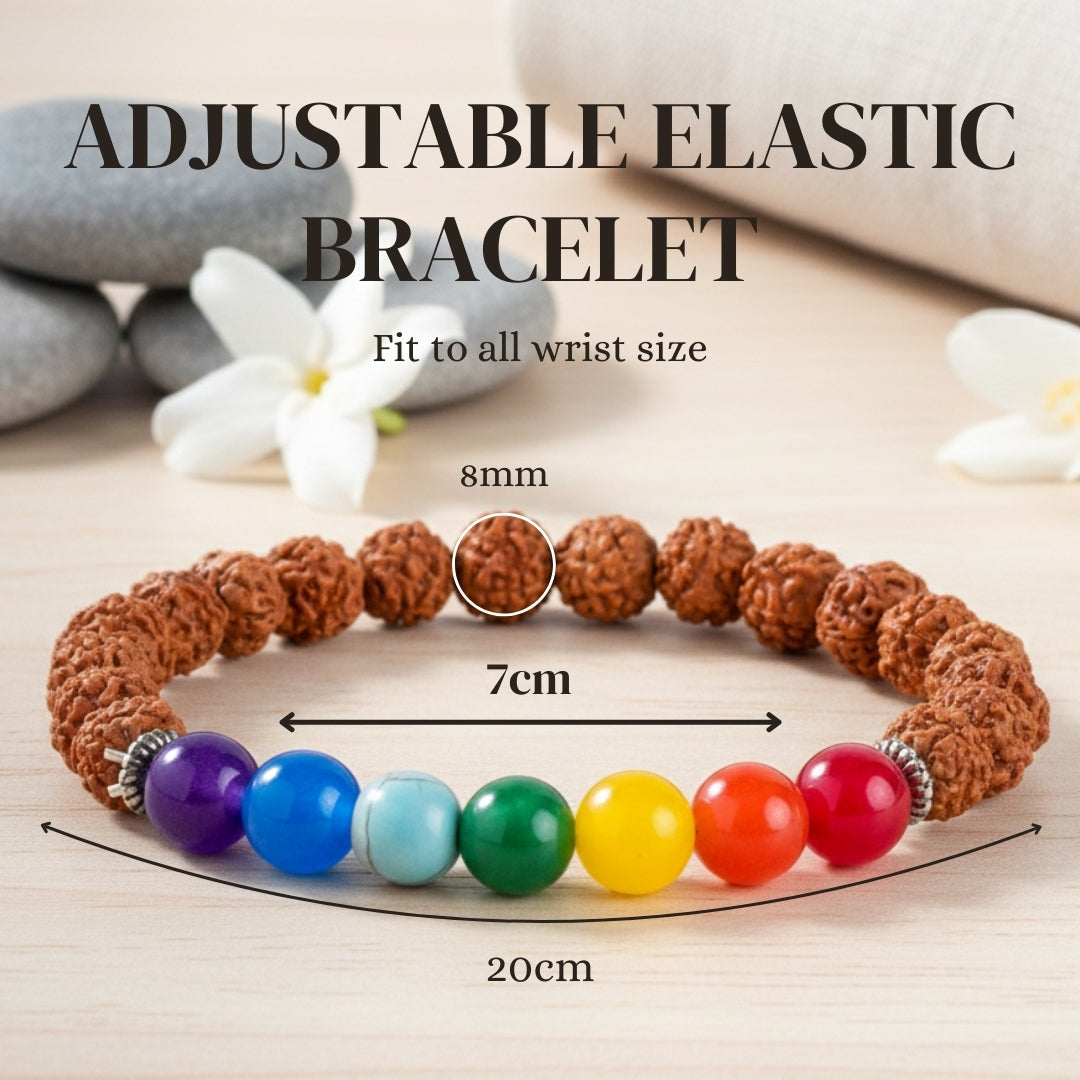 7 Chakra Rudraksha Bracelet