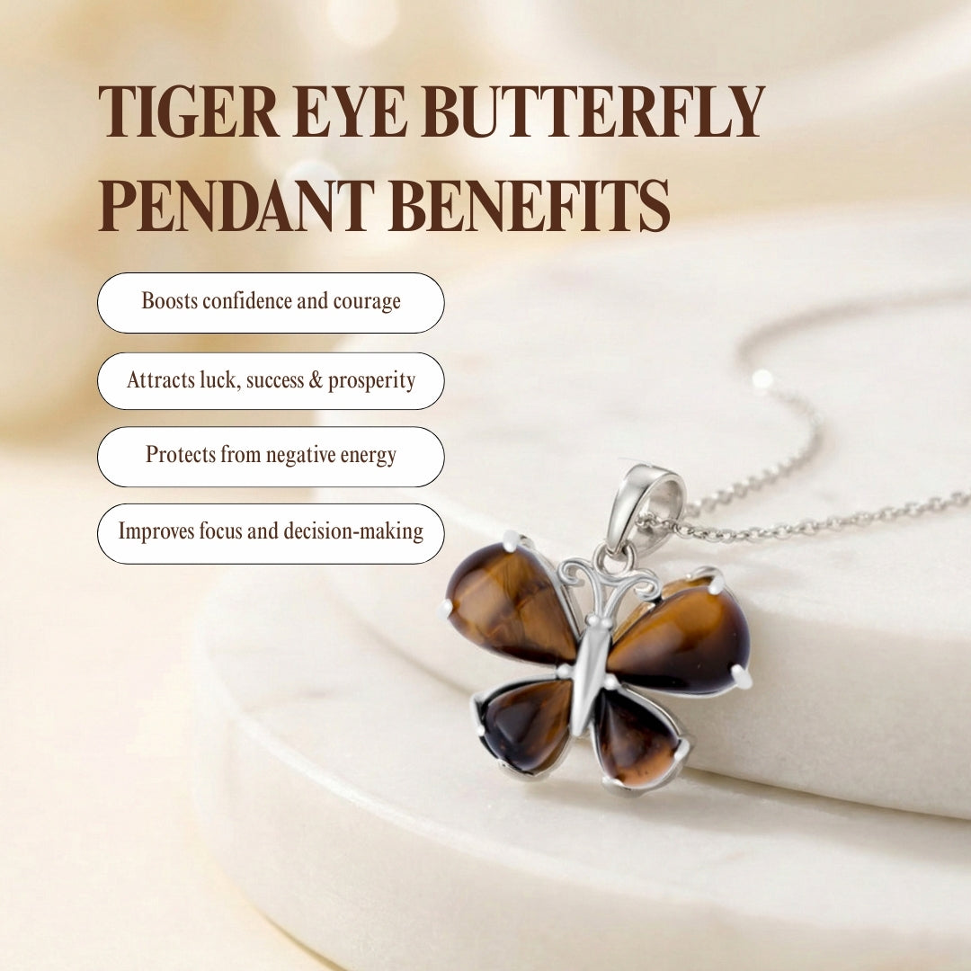 TIGER EYE BUTTERFLY PENDANT
