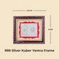 999 Silver Kuber Yantra Frame