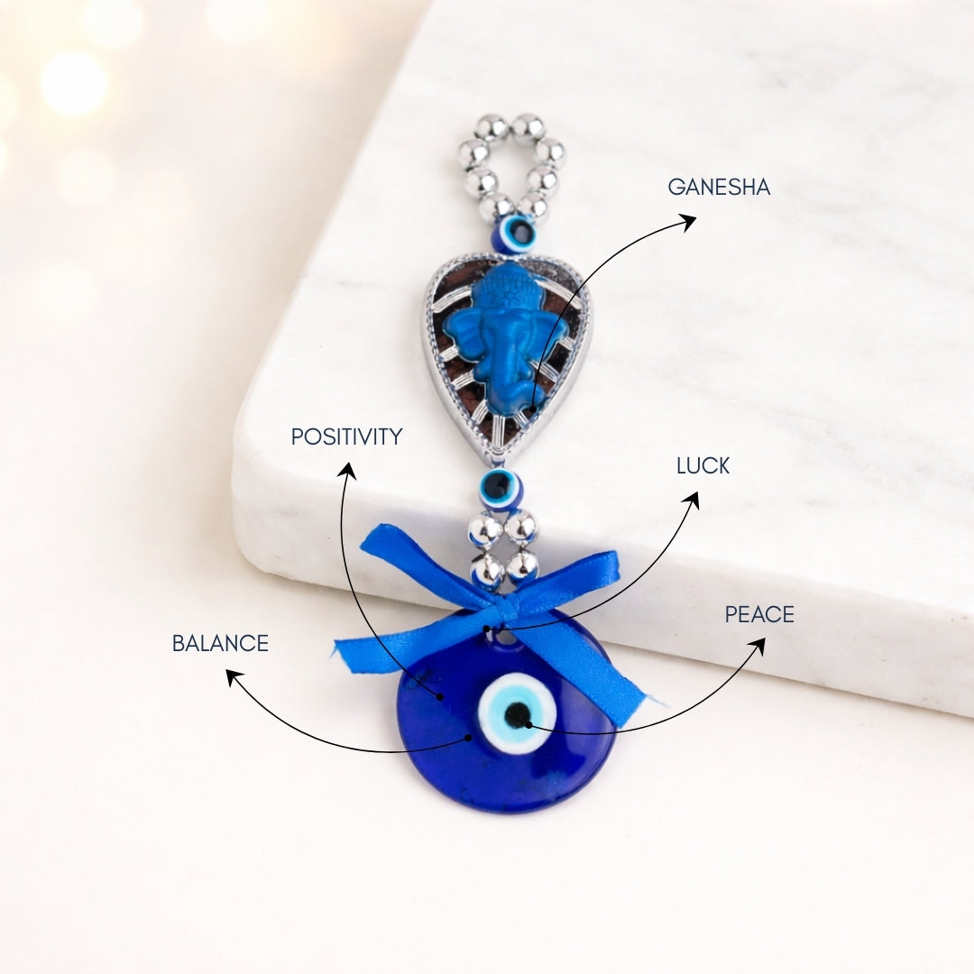 Evil Eye Hanging with Ganesha