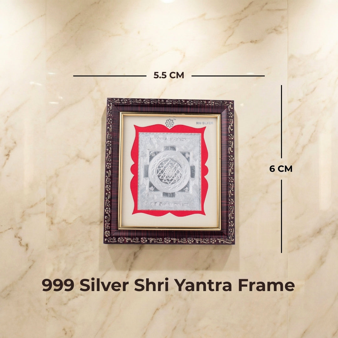999 Silver Shri Yantra Frame