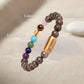 7 Chakra With Pyrite Bracelet
