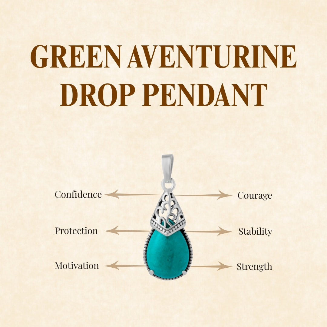 Green Aventurine Drop Pendant
