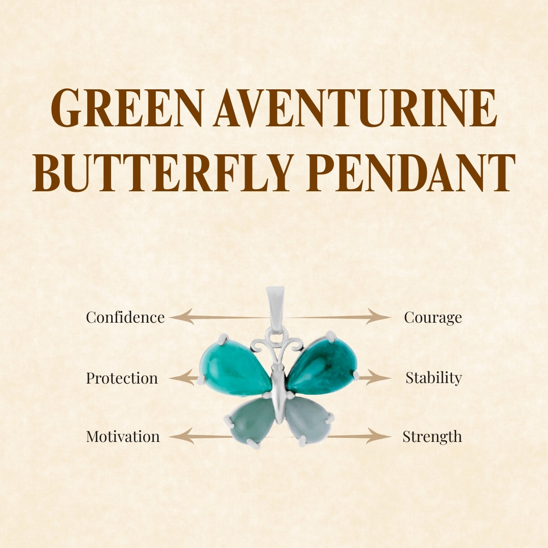 Green Aventurine Butterfly Pendant