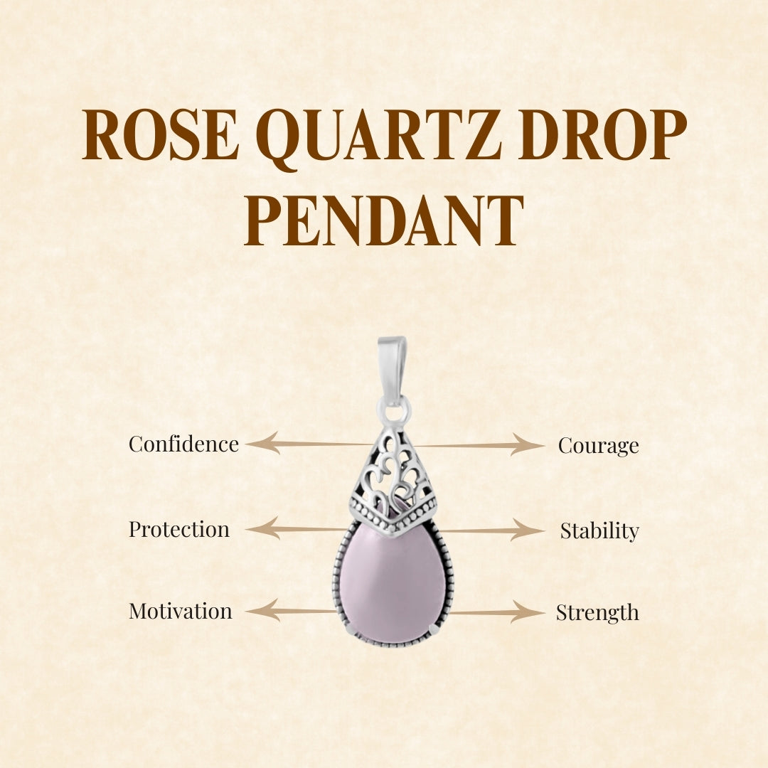 Rose Quartz Drop Pendant