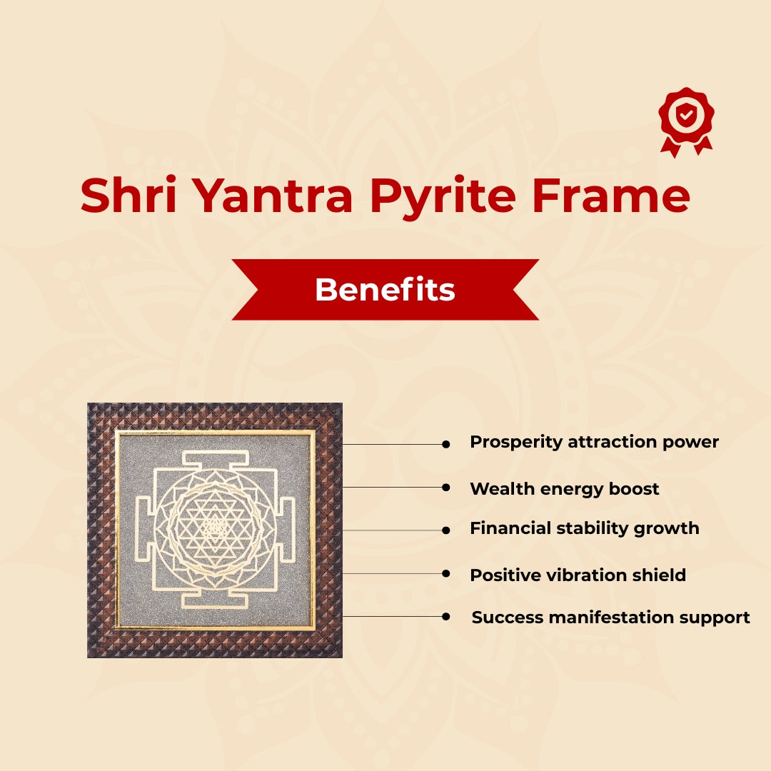 Pyrite Shri Yantra Frame