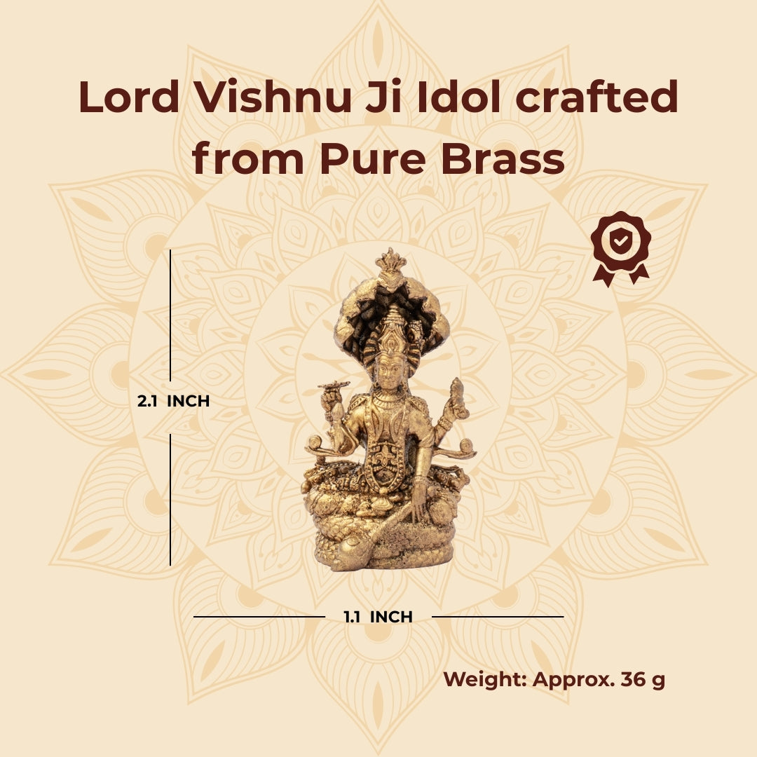 Brass Lord Vishnu Ji Idol