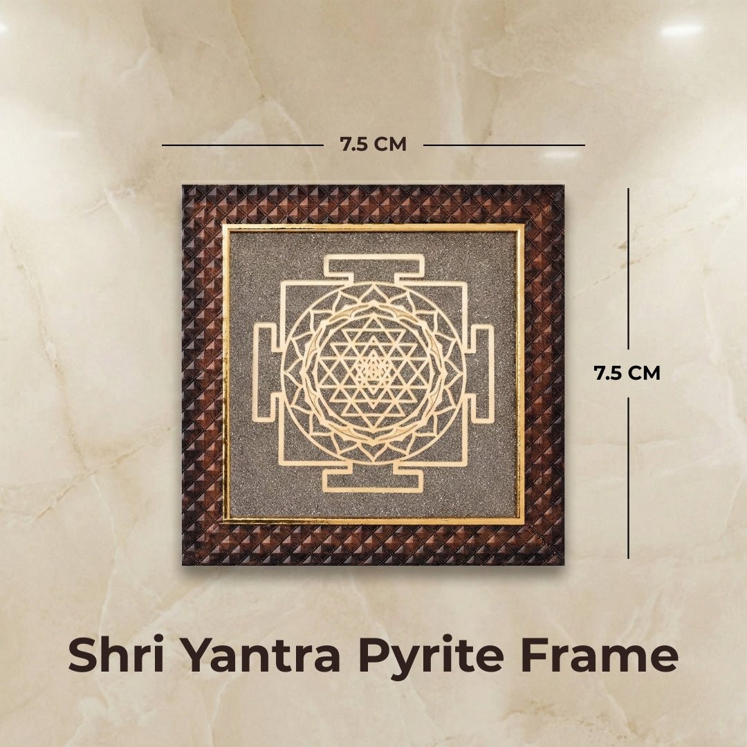 Pyrite Shri Yantra Frame