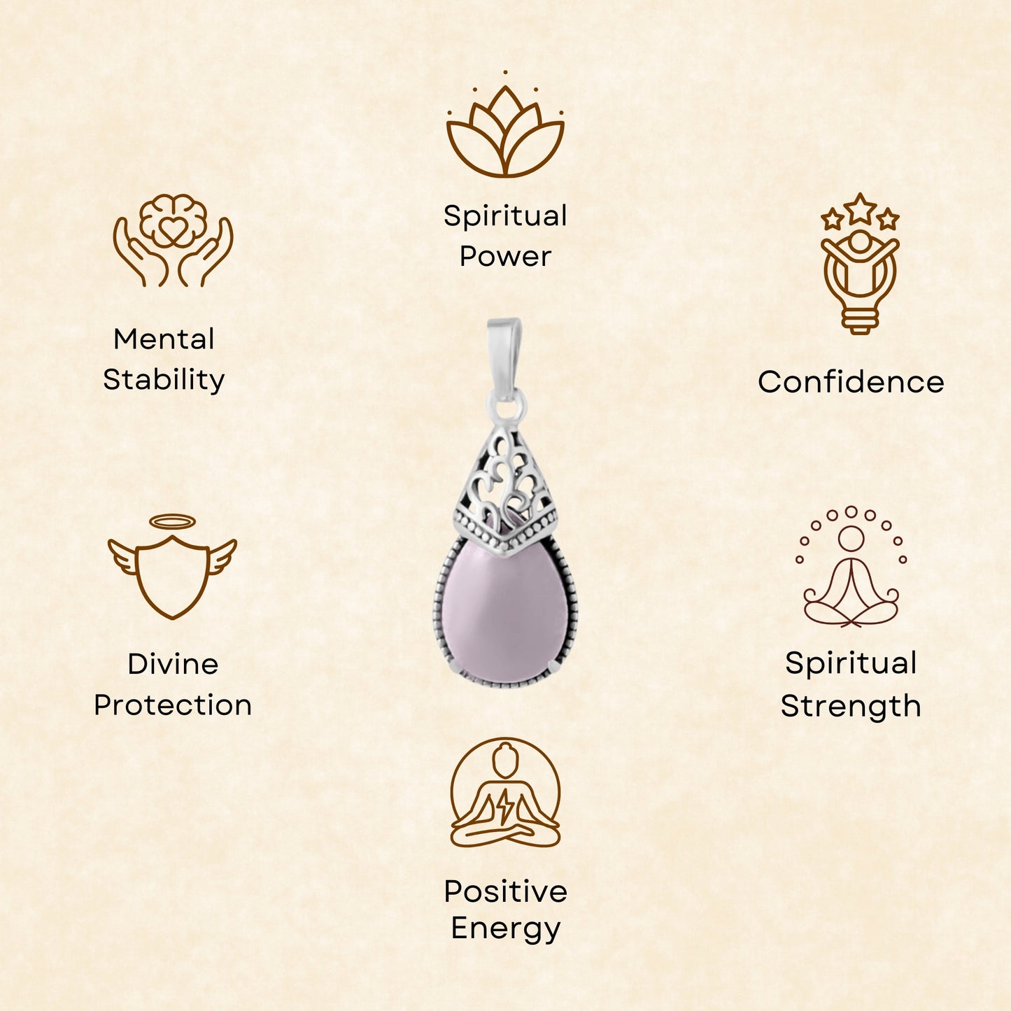 Rose Quartz Drop Pendant