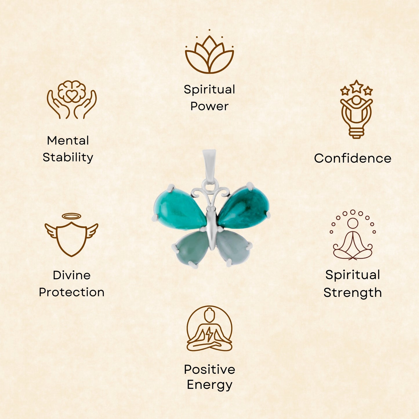 Green Aventurine Butterfly Pendant