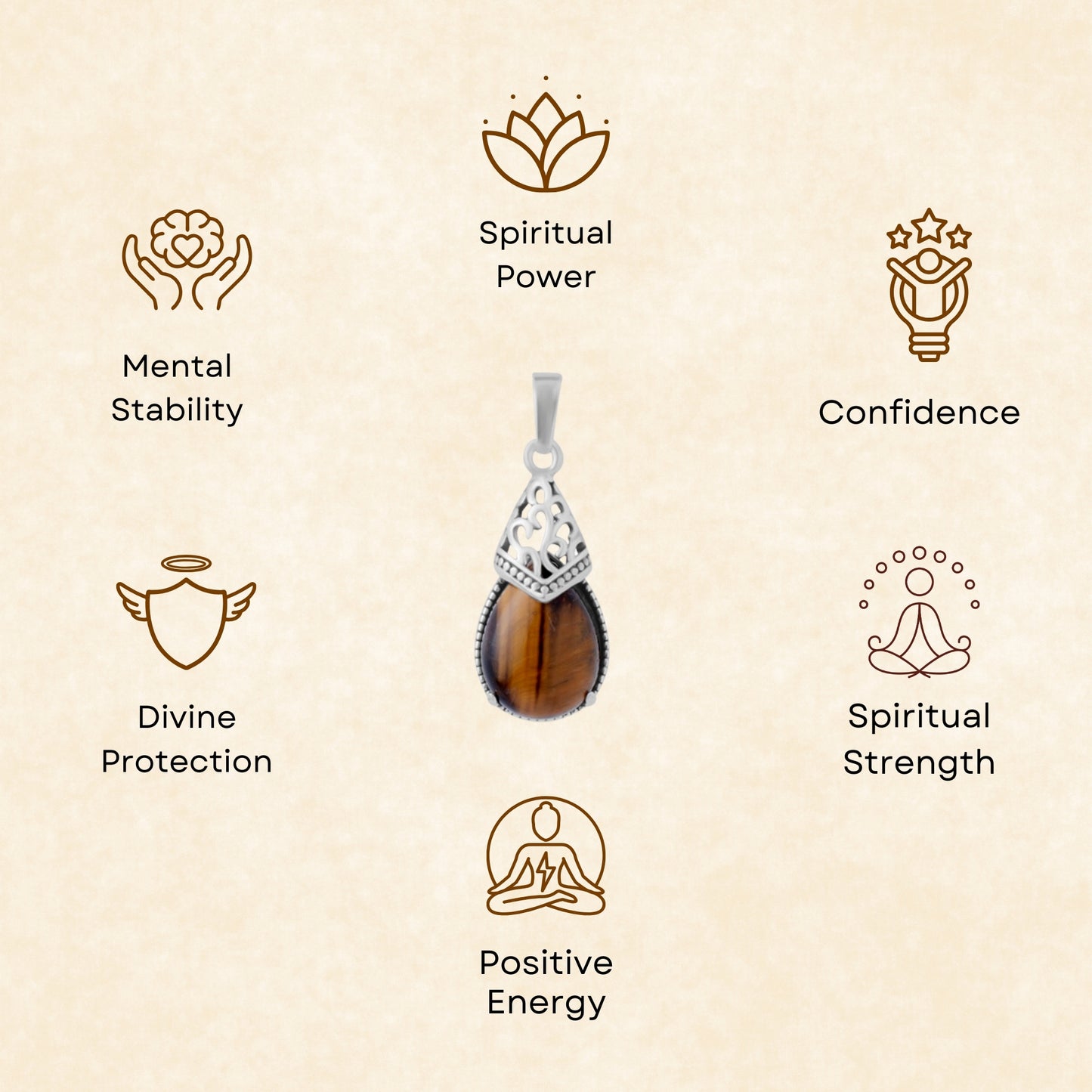 Tiger Eye Drop Pendant