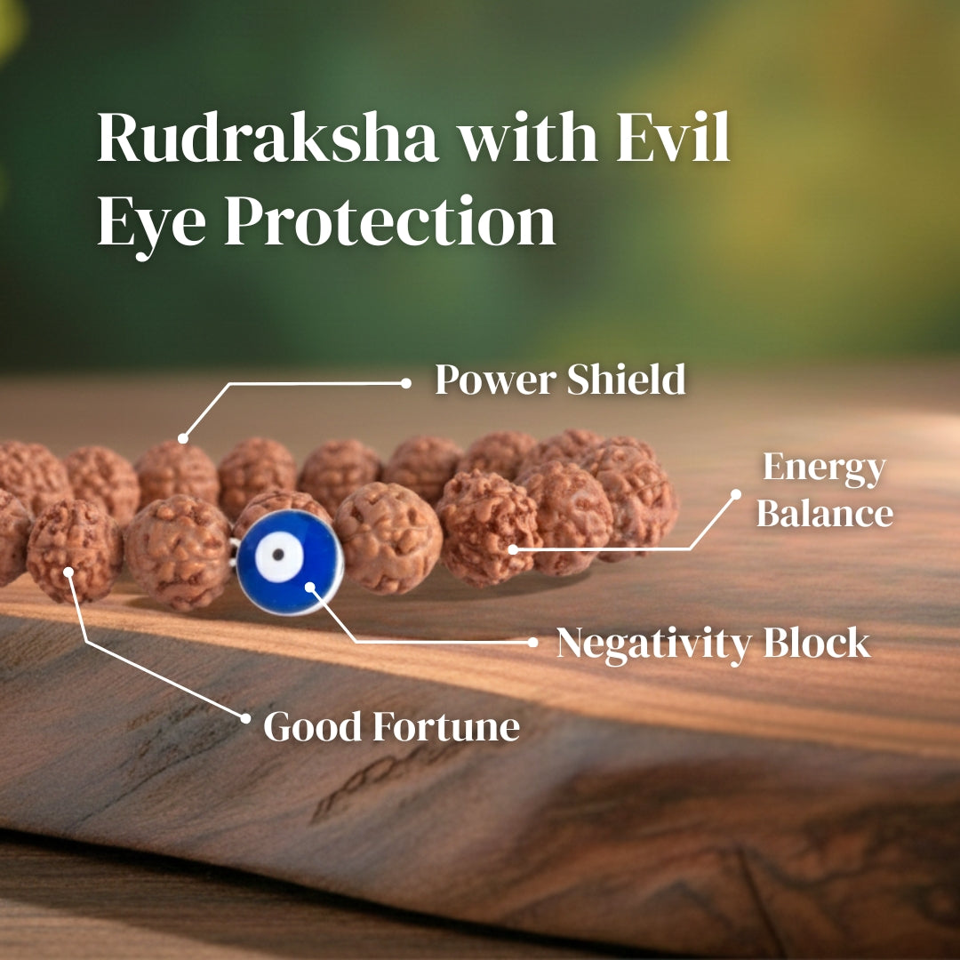 Rudraksh With Evil Eye