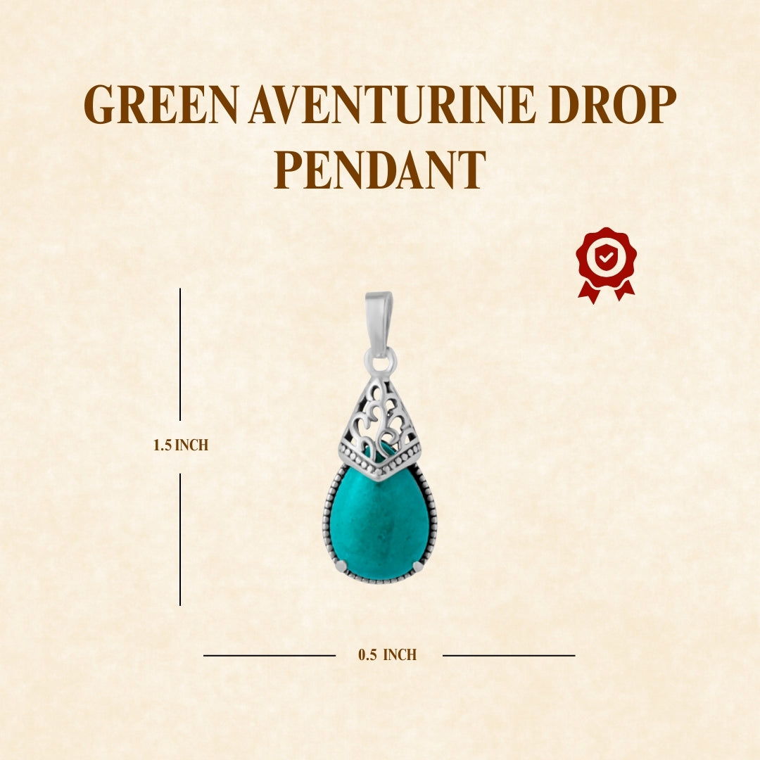 Green Aventurine Drop Pendant
