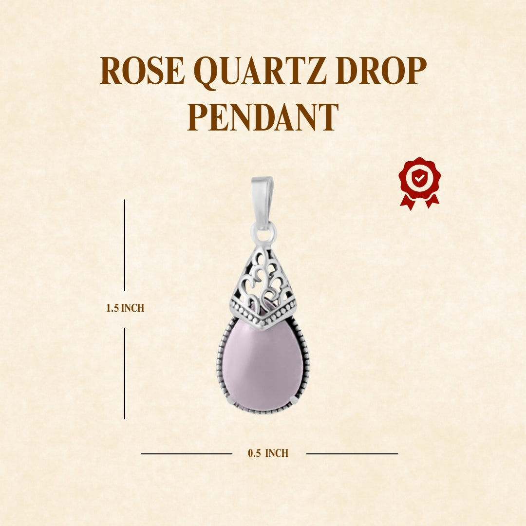 Rose Quartz Drop Pendant