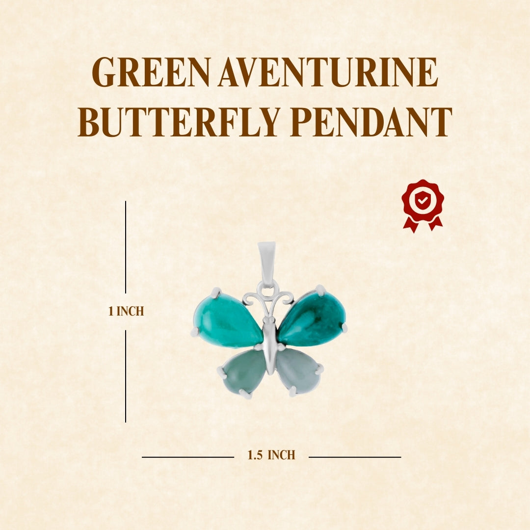 Green Aventurine Butterfly Pendant
