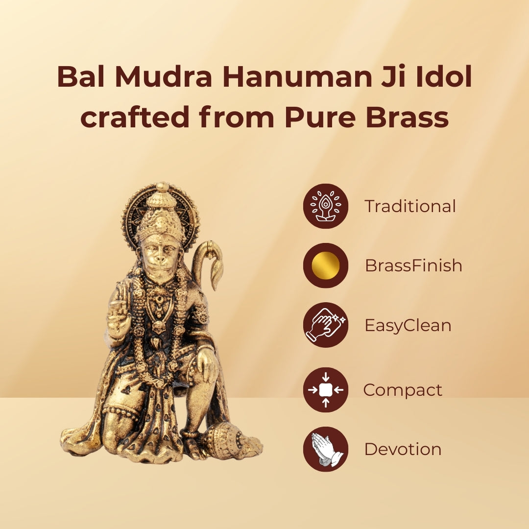 Brass Bal Mudra Hanuman Ji