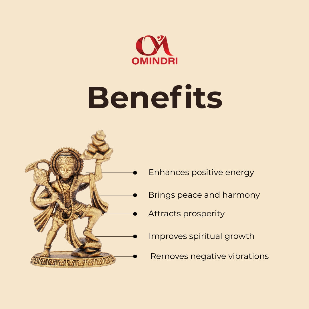 Brass Parvat Hanuman Ji Idol