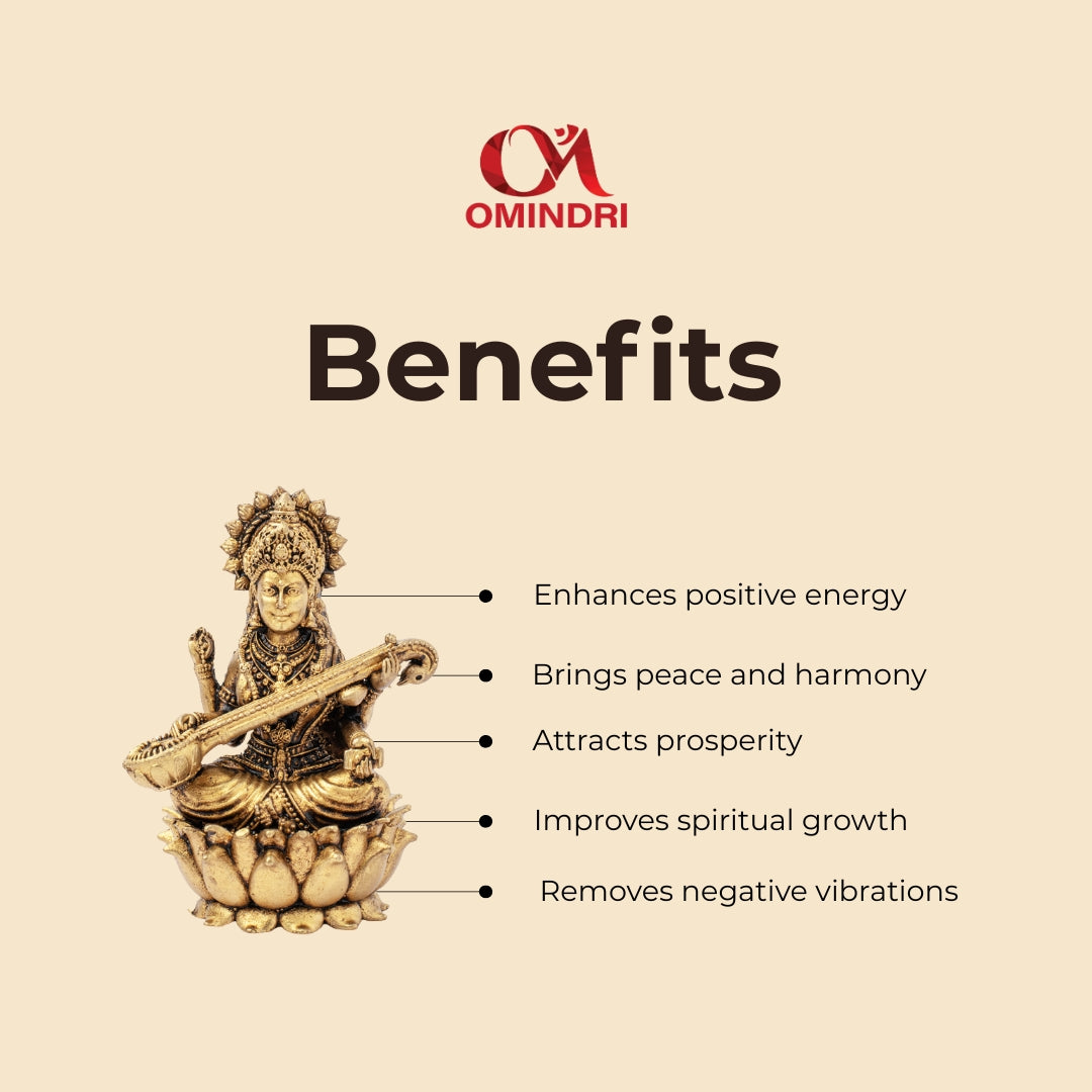 Brass  Saraswati Ji Idol