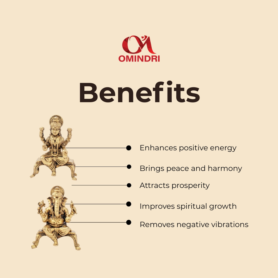 Brass Lakshmi-Ganesh Ji Idol Set